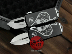 Нож Microtech Exocet D/E Memento Mori - клинок кинжальный