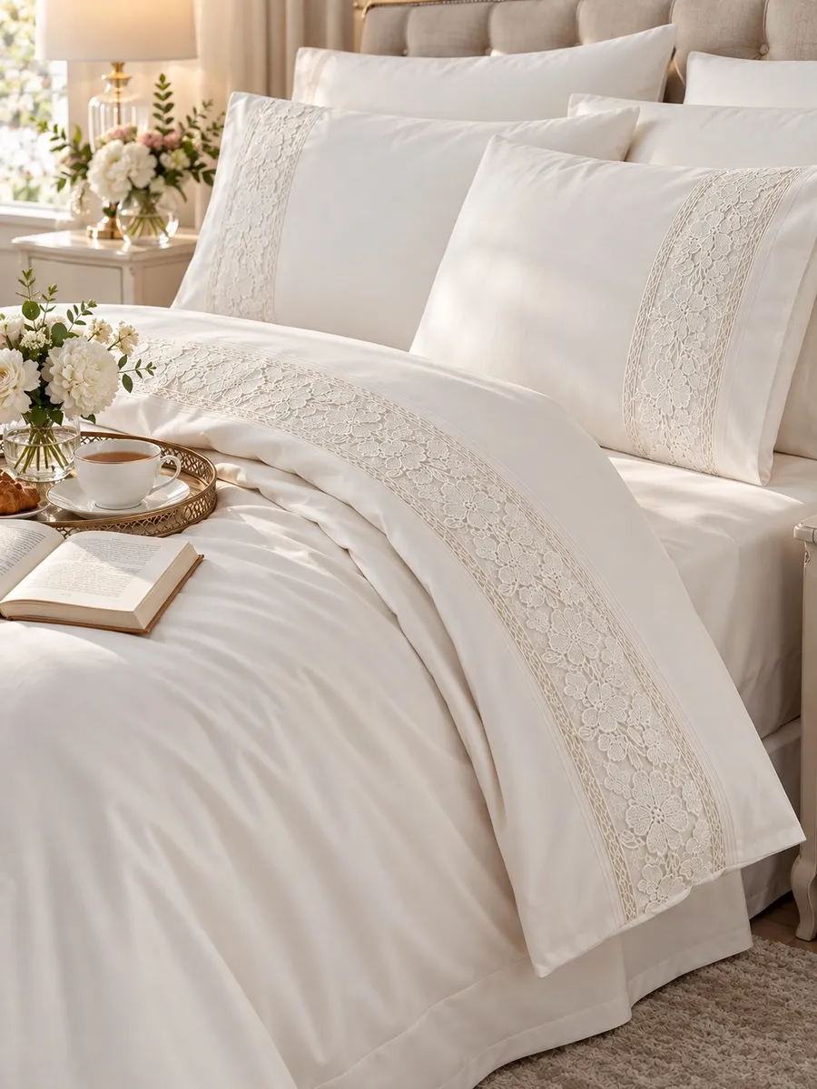 Gelin Home КПБ 6 пр. SULTAN кремовый цвет пододеяльник 200*220, простынь 240*260, наволочки 50*70 2шт, декоративные наволочки 50*70 2шт GLNN186 — фото 9