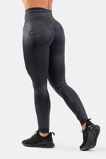 Брюки High Waist Glossy Look Bubble Butt Pants 586