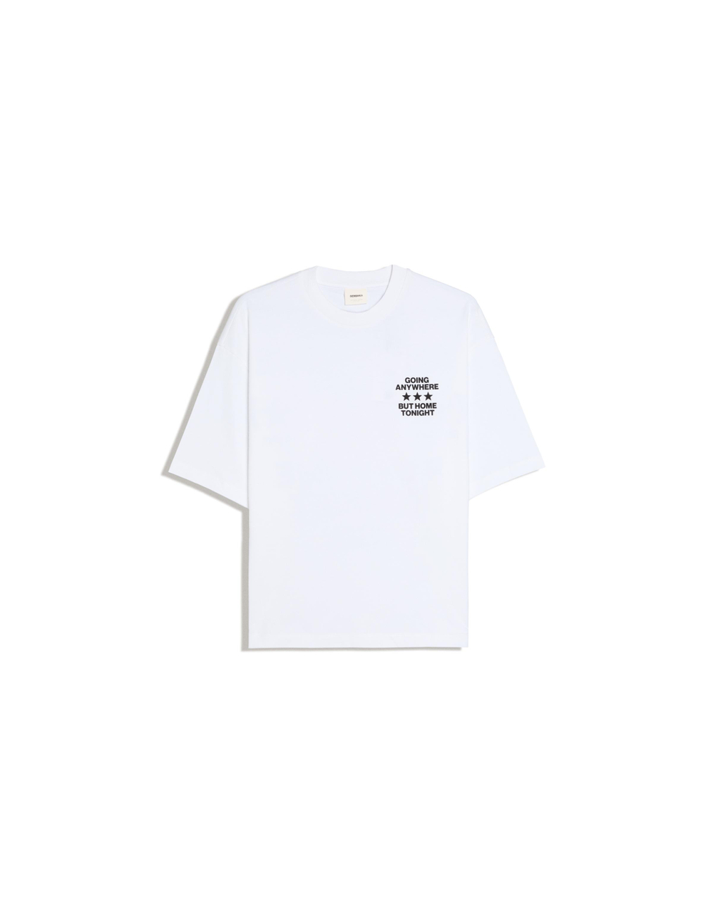 Мужская футболка boxy fit с коротким рукавом и принтом, арт. 3127/071 - BERSHKA