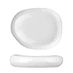 Блюдо овальное для подачи 22,5*18,5 см h5,5 см Organic белое фарфор P.L. Proff Cuisine [3]