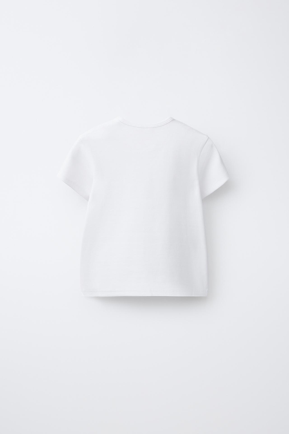 ZARA ФУТБОЛКА С ПРИНТОМ, БЕЛЫЙ