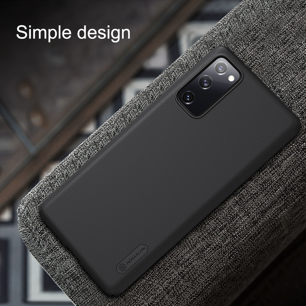 Чехол на Samsung Galaxy S20 FE (Fan Edition) от Nillkin серии Super Frosted Shield черного цвета