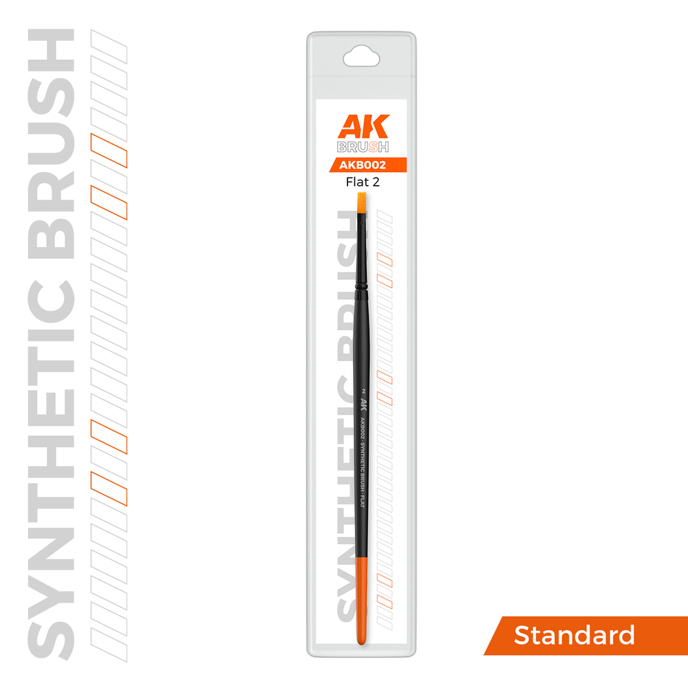 Кисточка AK Interactive Synthetic Brush Flat 2