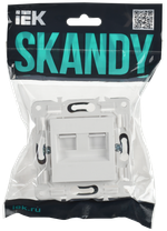 SKANDY Розетка компьютерная двойная RJ45 кат.5E SK-K03W арктический белый IEK