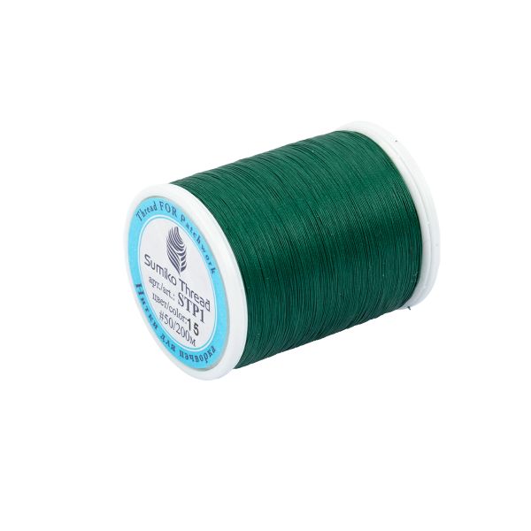 Нитки для пэчворка SumikoThread 200 м, (219 ярд), 15 т.зеленый