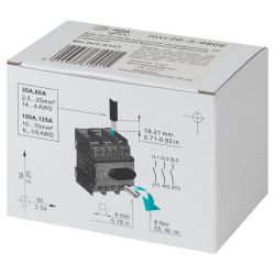 Выключатель-разъединитель ВНК-32-31130 ЭРА PRO mvr20-3-080E 3П 80А с установленной фронтальной рукояткой управления | Электротовары