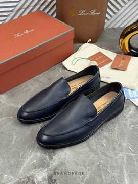 Лоферы тёмно-синие от Loro Piana Summer Walk BP5-632876