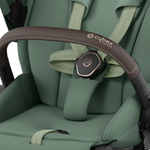 Коляска 3 в 1 Cybex Priam IV Rosegold complete и автокресло Cloud T i-Size Cozy Beige Plus Leaf Green