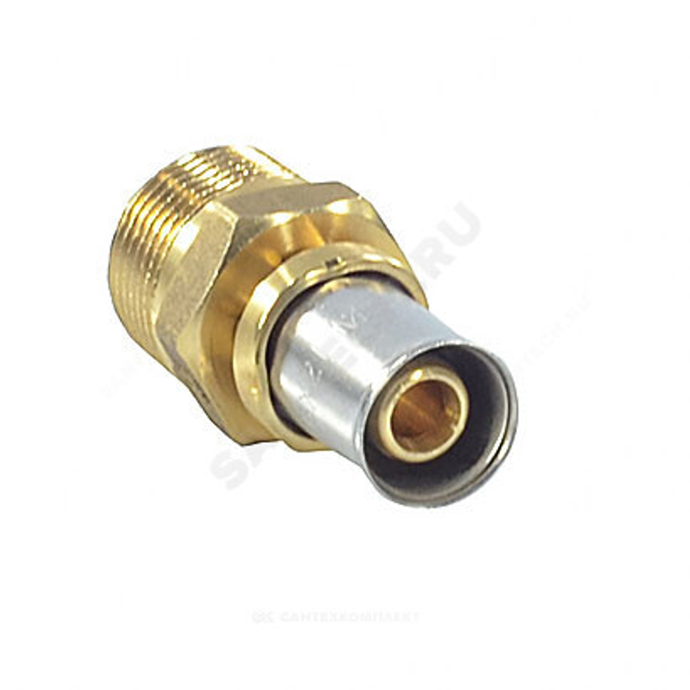 Муфта для МП/PE-X труб латунь пресс Дн 26х3/4" НР RM107 Giacomini RM107Y049