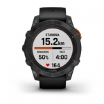 Умные часы Garmin FENIX 7 PRO Solar Edition 47 мм серый с черным ремешком