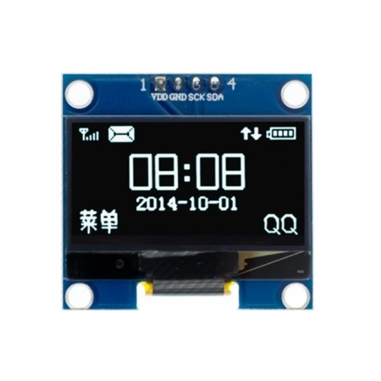 OLED дисплей 1.3 дюйма 128*64, I2C, 4 pin, белый (GND)
