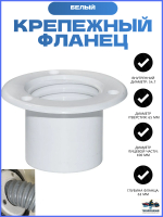 Крепежный фланец шланга защиты кабелей и тросов, черный (10269058)