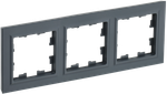 BRITE Рамка 3-местная РУ-3-БрГ графит IEK