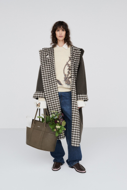 ZARA X BAISI GUADAGNINO ПАЛЬТО СВОБОДНОГО КРОЯ, СЕРЫЙ