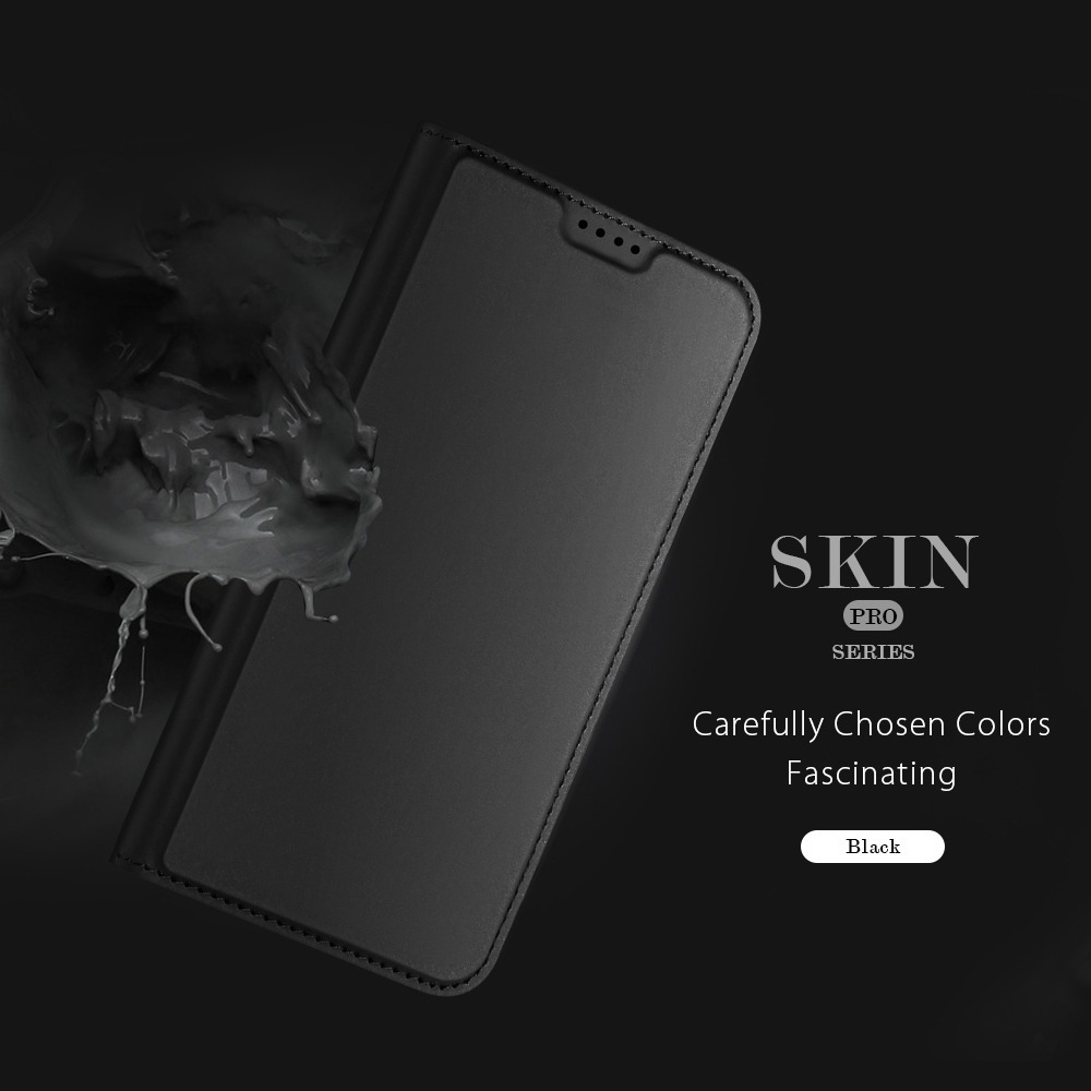 Чехол книжка из PU кожи черного цвета от Dux Ducis для смартфона Samsung Galaxy A06 4G, серия Skin Pro Series Case