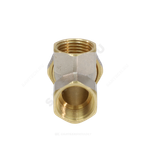 Тройник латунь никель Ду 15 (1/2") ВР/ВР/нак/гайка 9030 ГОСТ 32585-2013 Aquasfera 9030-01