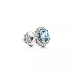 Серьги из платины с бриллиантами и аквамарином 💠 Tiffany- Soleste