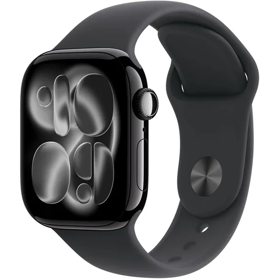 Часы Apple Watch Series 11, 42 мм, алюминий цвета «чёрный оникс», ремешок Sport Band чёрного цвета