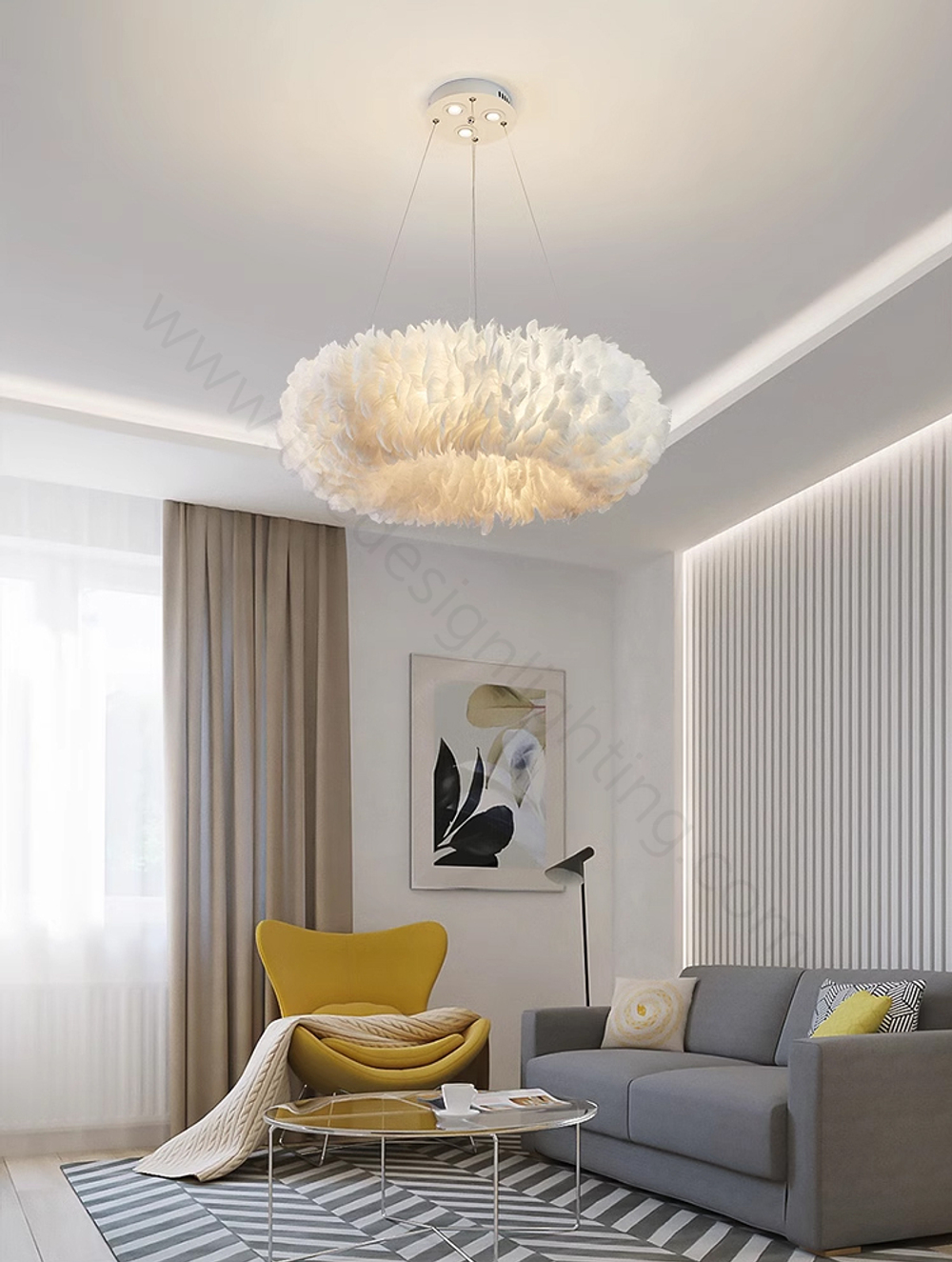 Pendant design lamp Feathers