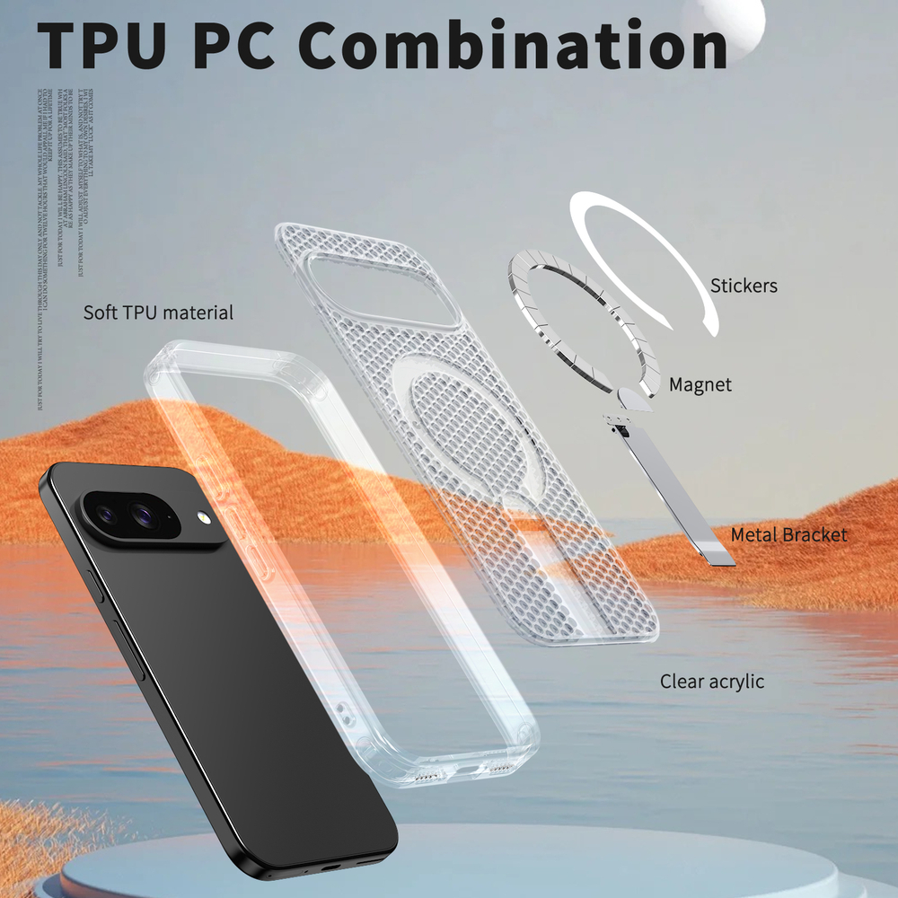 Прозрачный чехол Mesh Pro Magnetic Case для Google Pixel 9 / Pixel 9 Pro