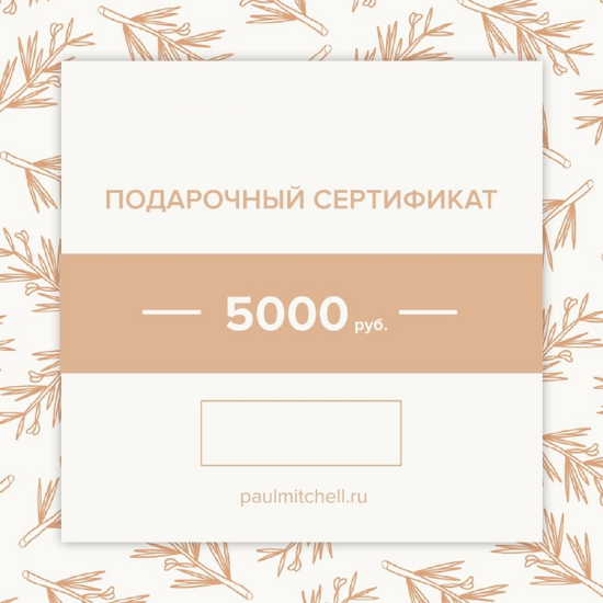 Подарочный сертификат на 5000 рублей