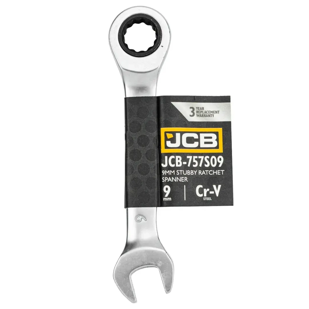 Ключ трещоточный короткий 9мм JCB JCB-757S09