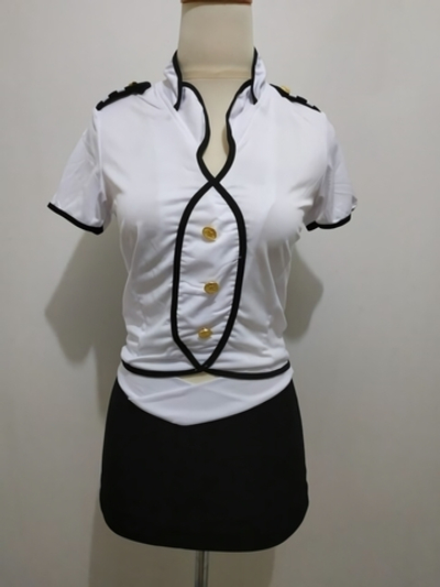 Ролевой костюм High Class Secretary ROSYLAND One Size (42-46) (Цвет: синий с белым)