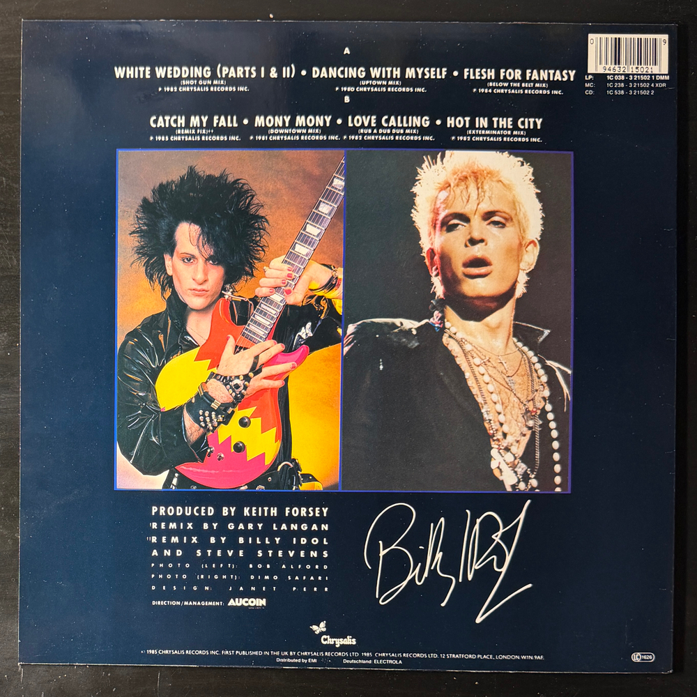 Billy Idol ‎– Vital Idol (Европа 1985г.)