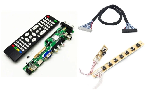 Универсальный TV скалер полный комплект UA36A8C02M4 PA-M4 (DVB-T2) для матриц 15-32" (3.3В-5В-12В) (DD.3663LUA.A81)