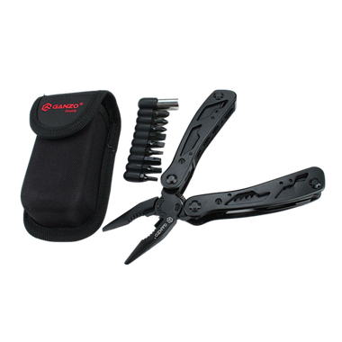 Мультитул Ganzo G104B (11 инстр.) 440C (Чёрный) ---