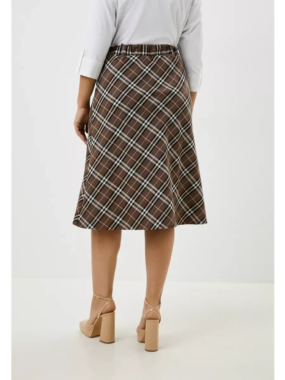 Юбка в клетку plus size