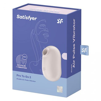 Бежевый вакуумный вибростимулятор клитора Satisfyer Pro To Go 2 (Цвет: бежевый)