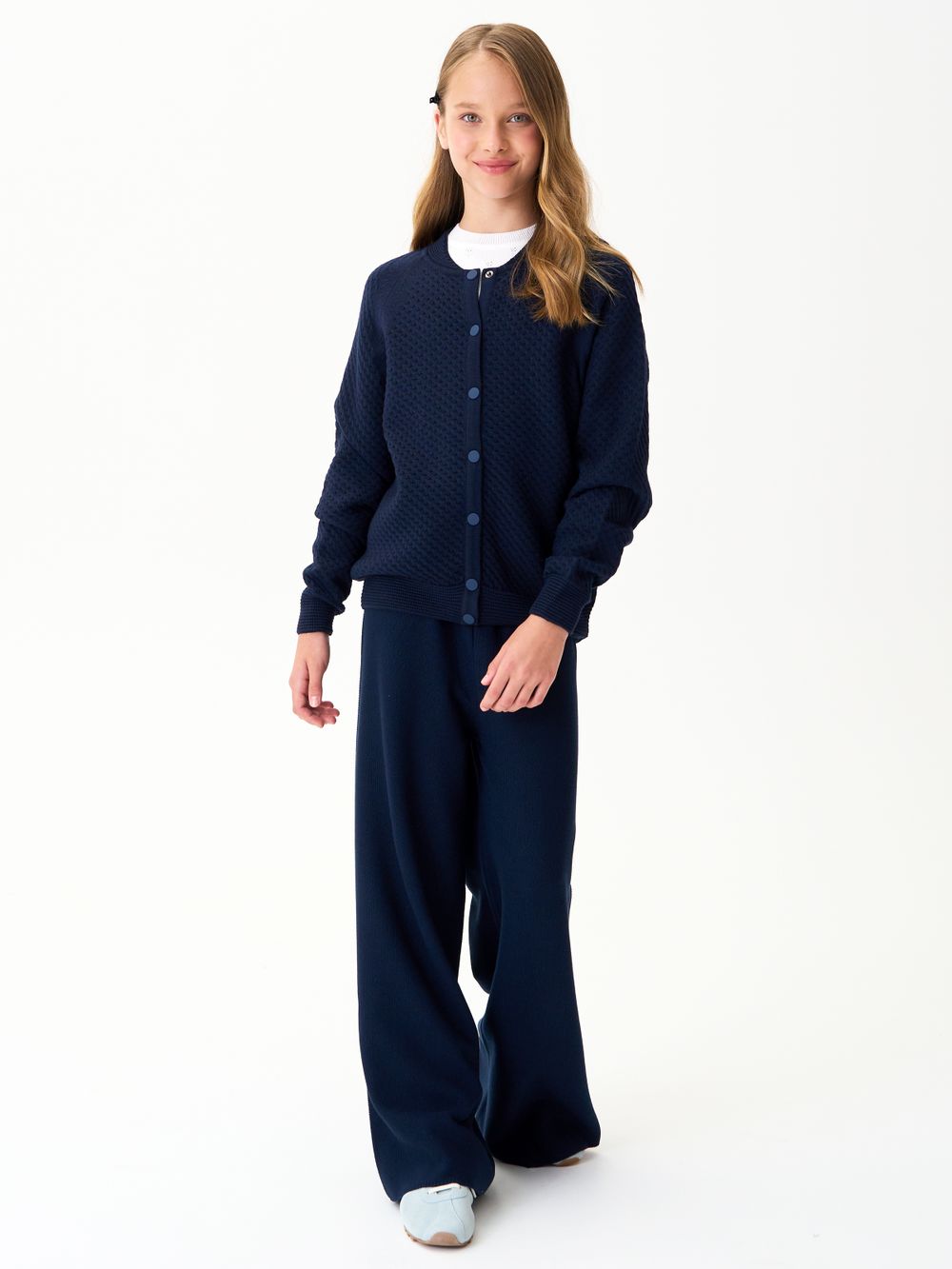 Кардиган для девочки синий