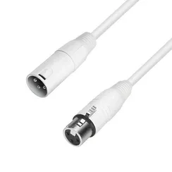 Adam Hall K4MMF0500-SNOW - кабель микрофонный XLR (F) - XLR (M), 2 x 0.22 мм2, 5.0 м, белый