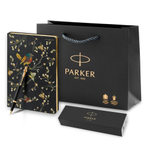 Подарочный набор: Шариковая ручка Parker IM Metal Black GT и Ежедневник недатированный, черный.