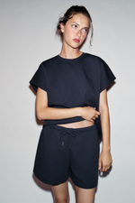 КОРОТКИЕ ШОРТЫ INTERLOCK — ZARA