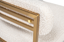 Стул 60x55x73см Garda Decor букле бежевый/матовое золото в современном стиле