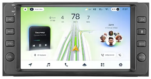 Магнитола для Toyota 200х100мм (рамка с кнопками) - Teyes CC4L монитор 7" IPS, Android 14, Быстрая, Snapdragon 662, CarPlay, 4G SIM-слот