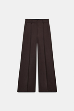 Брюки с широкими брючинами в стиле минимализм от ZW COLLECTION - ZARA