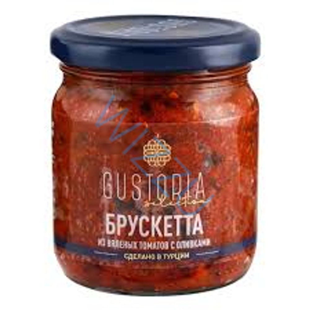 Брускетта Gustoria из вяленых томатов с оливками 210мл