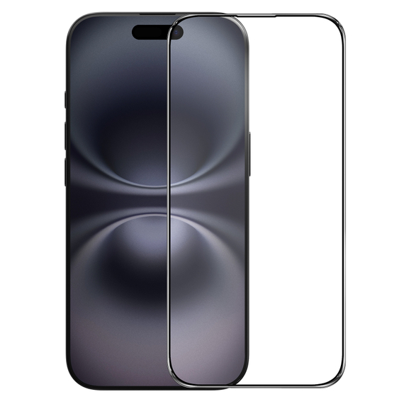 Защитное стекло на экран для iPhone 16 Plus, тонкие черные рамками, G-Rhino