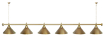 Лампа STARTBILLIARDS 6 пл. (плафоны золотые,штанга золотая,фурнитура золото)