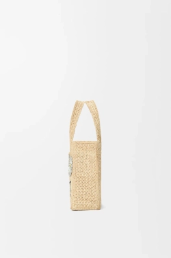 Loewe Мини-сумка Font из рафии, натуральный