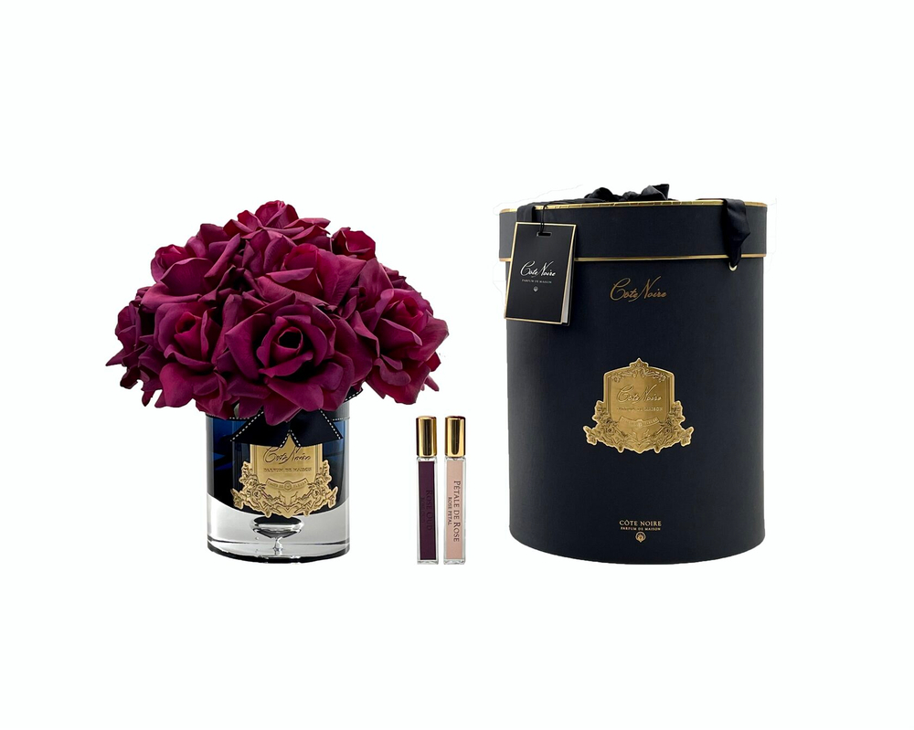 Ваза GRAND BOUQUET black glass carmine Cote Noire Черный / Красный