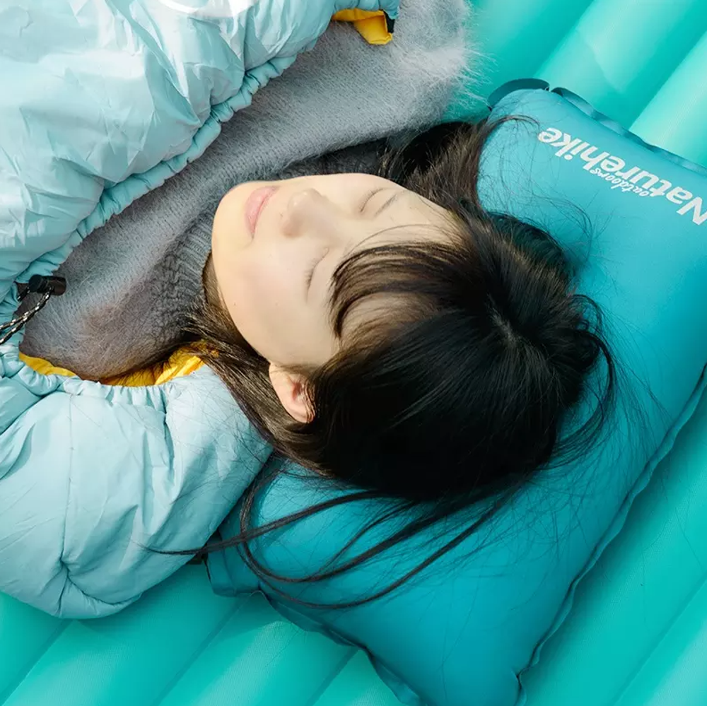 Подушка самонадувающаяся Naturehike 46х27х9,5 см, голубая, артикул NH17A001-L-LB