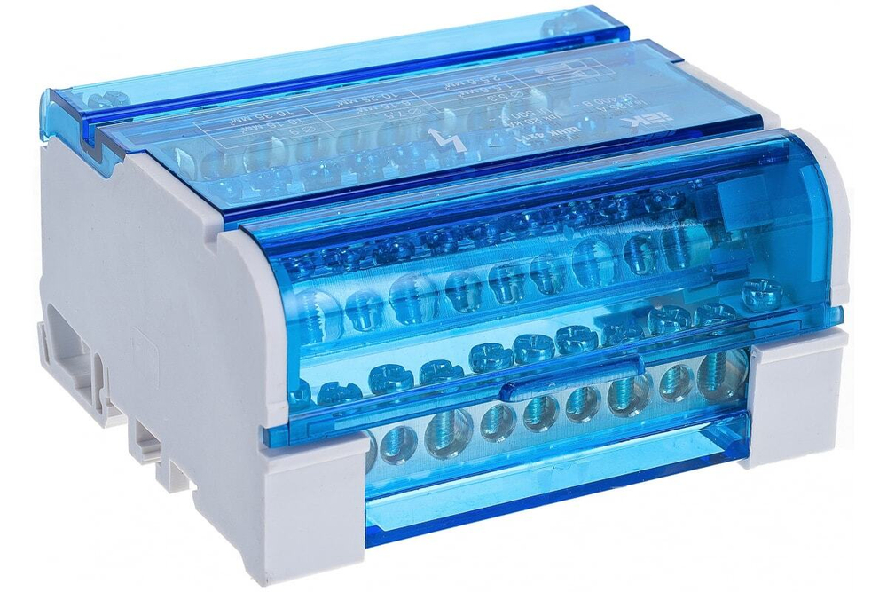 Шины на DIN-рейку в корпусе (кросс-модуль) ШНК 4х11 125А 3L+PEN IEK