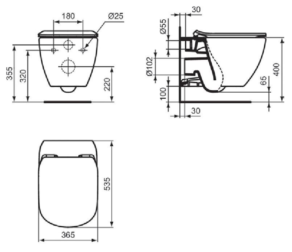Унитаз подвесной Ideal Standard IDEALMOOD