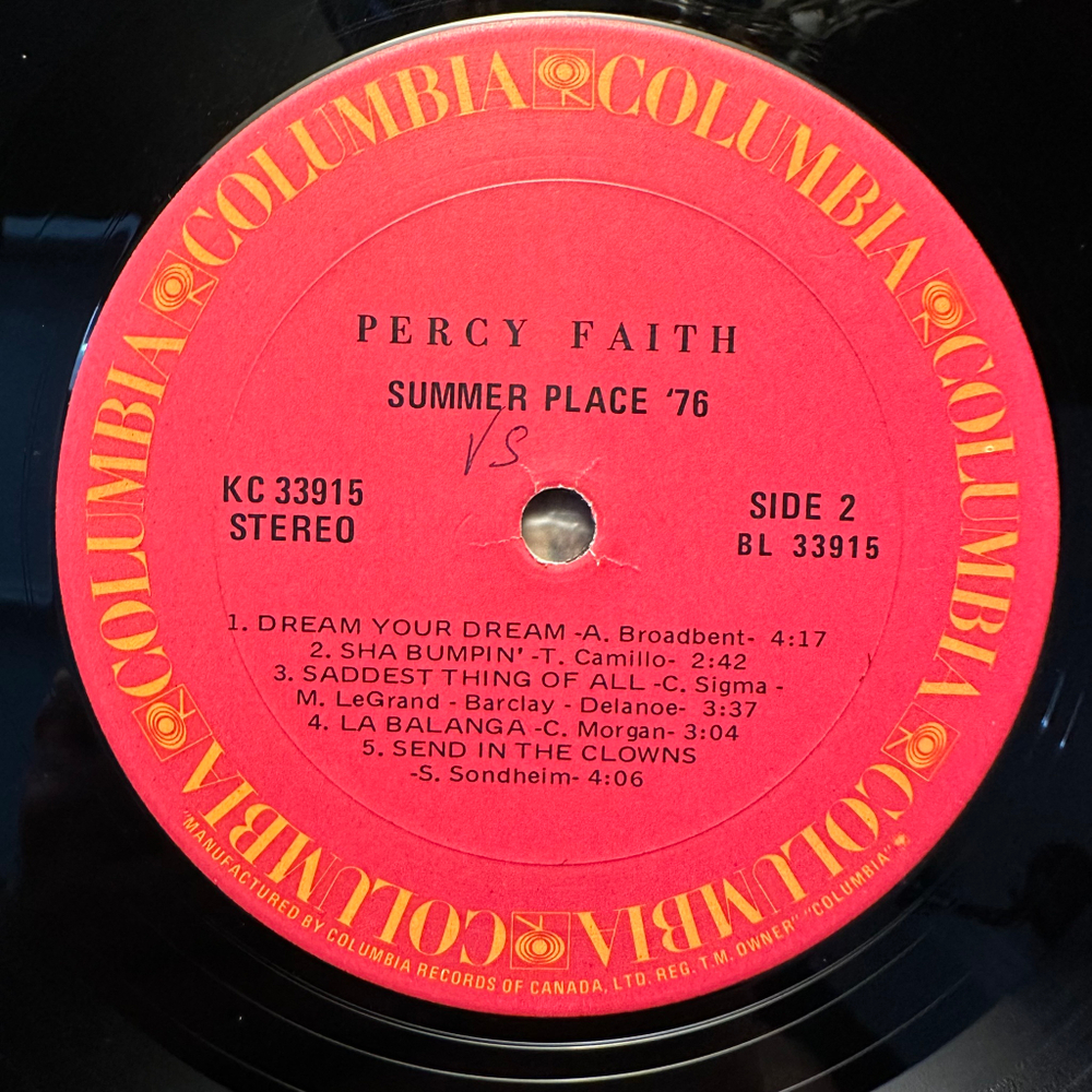 Percy Faith - Summer Place '76 (Канада 1975г.)