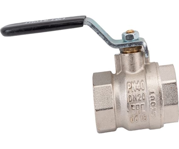Кран шаровый с фильтром STOUT В-В 3/4" рычаг 25072